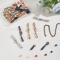 24Pcs 4 Colors Brass Lobster Claw Clasps&nbsp;KK-PH0002-96
