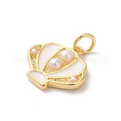Rack Plating Brass Enamel Pendants&nbsp;KK-Z056-35G-01