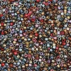 Matte Metallic Colours Glass Cylinder Seed Beads&nbsp;EGLA-K064-03