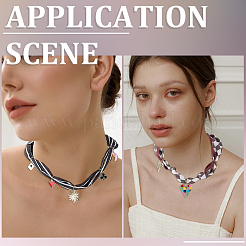 DIY Silk Scarf Necklace Making Kits&nbsp;DIY-BM0002-54