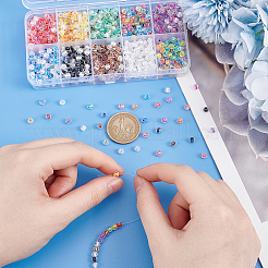 10 Set 10 Colors Transparent Glass Beads&nbsp;GLAA-PH0003-34