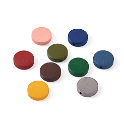 270Pcs 9 Colors Painted Natural Wood Beads&nbsp;WOOD-CD0001-26
