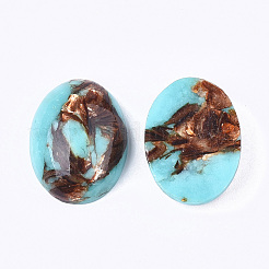 Assembled Synthetic Imperial Jasper and Bronzite  Cabochons&nbsp;X-G-S329-080E