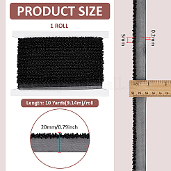 Galloon with Glass Seed Beads Gauze Ribbon for Sewing Decoration&nbsp;OCOR-WH0109-091A