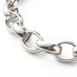 Non-Tarnish Men's 304 Stainless Steel Rolo Chain Bracelets&nbsp;BJEW-JB06673-02