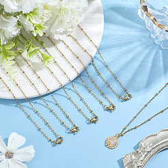 12Pcs 1.5MM 304 Stainless Steel Satellite Chain Necklaces&nbsp;MAK-BBC0001-30