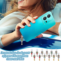 12Pcs 3 Styles 2 Colors Plastic Mobile Dustproof Plugs&nbsp;PALLOY-OC00041