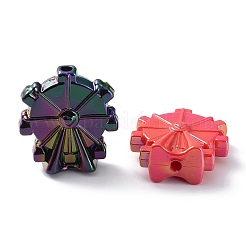 UV Plating Rainbow Iridescent Acrylic Beads&nbsp;OACR-A029-15