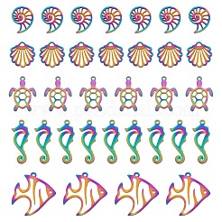 20Pcs 5 Style Ion Plating(IP) 201 Stainless Steel Puppy Pendants&nbsp;STAS-LS0001-67MC