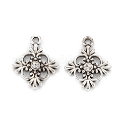 Tibetan Style Alloy Rhinestone Pendants&nbsp;PALLOY-P240-01AS