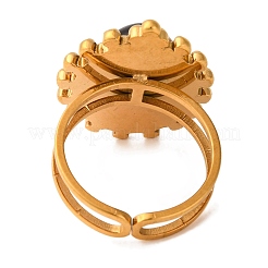 Oval Natural Tiger Eye Finger Rings&nbsp;RJEW-Q822-08G