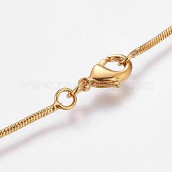 Eco-Friendly Rack Plating Brass Chain Necklaces&nbsp;MAK-G002-05G-A-FF