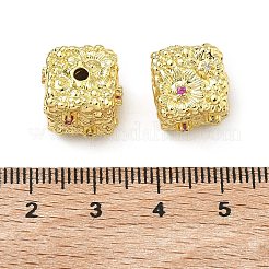 Brass Micro Pave Cubic Zirconia Beads&nbsp;KK-D224-10G