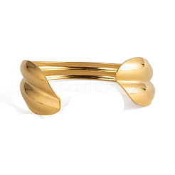 Fashionable 304 Stainless Steel Cuff Bangles for Women&nbsp;JF4975-1