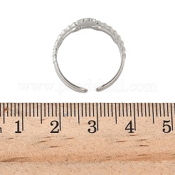 304 Stainless Steel Open Cuff Rings for Women&nbsp;RJEW-A079-07B-P