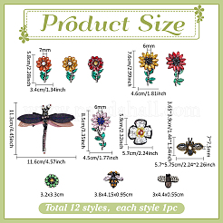 12Pcs 12 Styles Felt Ornament Accessories&nbsp;PATC-PH0001-63