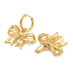 304 Stainless Steel Bowknot Hoop Earrings&nbsp;EJEW-L295-001G