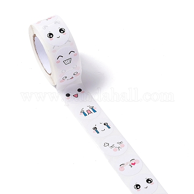 Cartoon Expression Paper Stickers&nbsp;X-DIY-B041-26-1