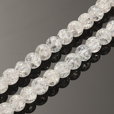 Synthetic Crackle Quartz Round Beads Strands&nbsp;X-G-O030-8mm-17-1