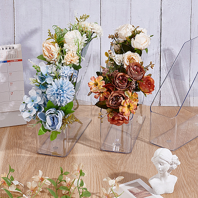 4Pcs Transparent Plastic File Folder Holders&nbsp;AJEW-GA0009-49-1