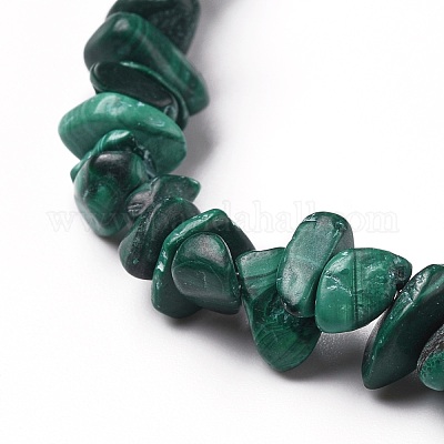 Natural Malachite Chip Beads Stretch Bracelets&nbsp;BJEW-JB05765-04-1