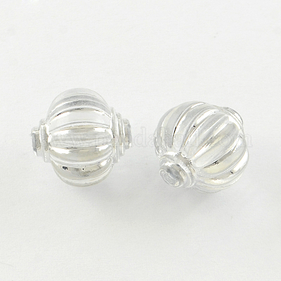 Lantern Plating Transparent Acrylic Beads&nbsp;X-PACR-S452-42-1