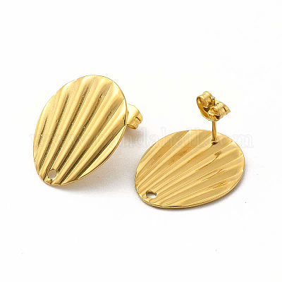 304 Stainless Steel Stud Earring Findings&nbsp;STAS-M305-21G-1