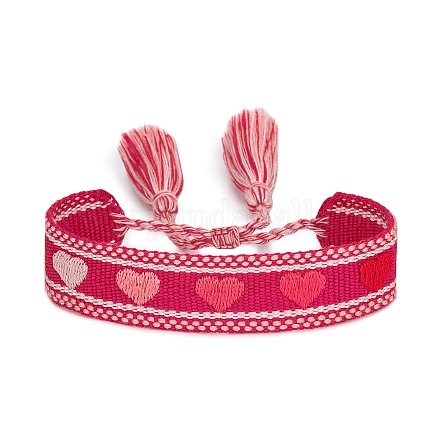 Valentine's Day Theme Polyester Cord Bracelets PW-WG22032-03-1