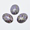 Regalite/Imperial Jasper/Sea Sediment Jasper Cabochons, Dyed & Heated, with Gold Line, Oval Impression Jasper, 30x22x6mm