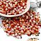 Two Tone Baking Paint Glass Seed Beads, Faceted Bicone, Red, 4.5x4mm, Hole: 1mm, about 6428pcs/pound