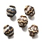 Vintage Style Glazed Ceramic Porcelain Beads, Faceted Bicone, Saddle Brown, 11.5x10mm, Hole: 2mm