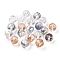 Electorplated Glass Beads, Rainbow Plated, Faceted, Round, Mixed Color, 11x8mm, Hole: 1mm