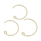 Brass Earring Hooks, Golden, 22x20.5x0.8mm, Hole: 2.5mm