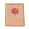 Paper Jewelry Display Cards, for Hanging Earring Display, Rectangle with Fox, BurlyWood, 50x40x0.3mm, Hole: 5.3mm
