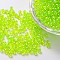 Eco-Friendly Transparent Acrylic Beads, Round, AB Color, Lawn Green, 10mm, Hole: 1.8mm, about 1000pcs/500g