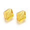 K9 Glass, Imitation Austrian Crystal Beads, Grade AAA, Faceted, Rhombus, Gold, 14~14.5x12x5~7mm, Hole: 0.9~1mm
