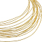 Textured Round Brass Spring Wire, Golden, 20 Gauge(0.8mm)