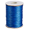 1 Roll Eco-Friendly Korean Waxed Polyester Cord, Macrame Artisan String for Jewelry Making, Round, Royal Blue, 1mm, about 169.51~174.98 Yards(155~160m)/Roll