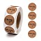 DIY Scrapbook, 1 Inch Thank You Stickers, Decorative Adhesive Tapes, Flat Round with Word Thank You, BurlyWood, 25mm, about 500pcs/roll