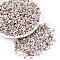 Two Tone Baking Paint Glass Seed Beads, Round Hole, Peanut, Camel, 4.5x2.5x2.5mm, Hole: 1mm, about 4500pcs/pound