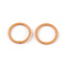Spray Painted Iron Open Jump Rings, Round, Orange, 18 Gauge, 10x1mm, Inner Diameter: 8mm
