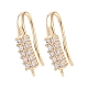 Brass Micro Pave Cubic Zirconia Earring Hooks&nbsp;KK-U008-14G-1