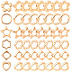180Pcs 6 Styles 2-Hole CCB Plastic Beads Frame&nbsp;CCB-SP0001-10G-1