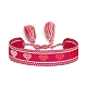 Valentine's Day Theme Polyester Cord Bracelets&nbsp;PW-WG22032-03-1