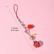 Glass & Resin Mobile Straps&nbsp;HJEW-FS00009-01-5