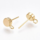 Brass Stud Earring Findings&nbsp;X1-KK-T038-293G-1