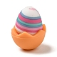 Easter Eggshell Food Grade Eco-Friendly Silicone Focal Beads&nbsp;SIL-Q022-06B-1