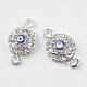 Alloy Rhinestone Links connectors&nbsp;ALRI-Q065-35S-1