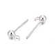925 Sterling Silver Stud Earring Findings&nbsp;STER-S002-48-2