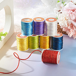 8 Rolls 8 Colors Polyester Cord&nbsp;OCOR-TA0003-50